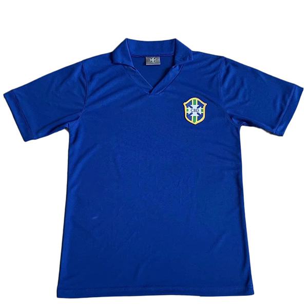Brazil away retro soccer jersey maillot match men's second sportwear football shirt 1957